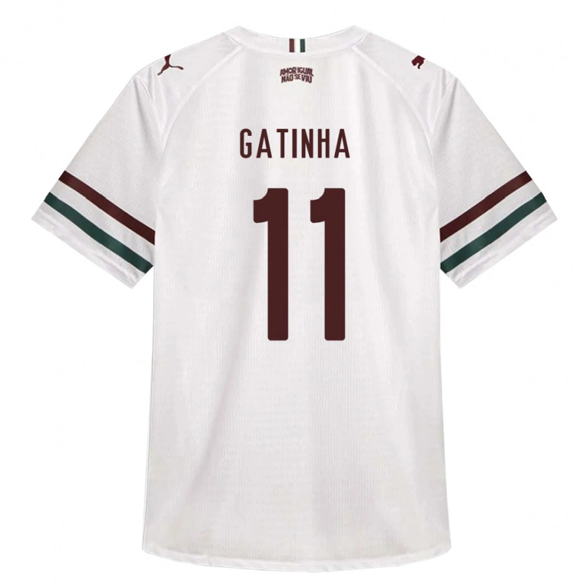 Danxen Kvinder Zé Gatinha #11 Hvid Grøn Vinrød Udebane Spillertrøjer 2026/27 Trøje T-Shirt