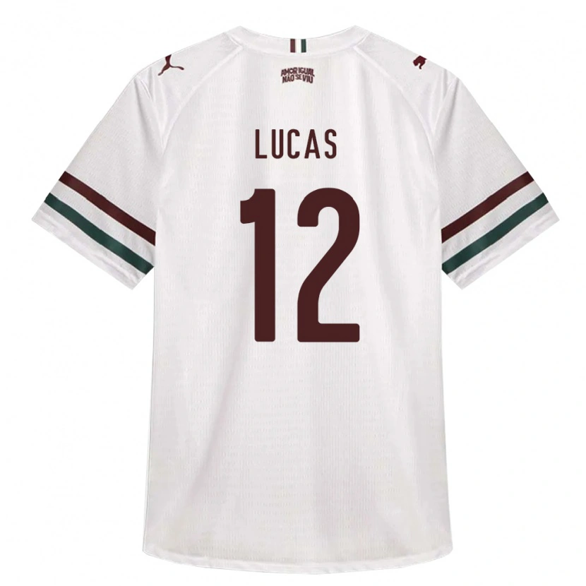 Danxen Kvinder André Lucas #12 Hvid Grøn Vinrød Udebane Spillertrøjer 2026/27 Trøje T-Shirt