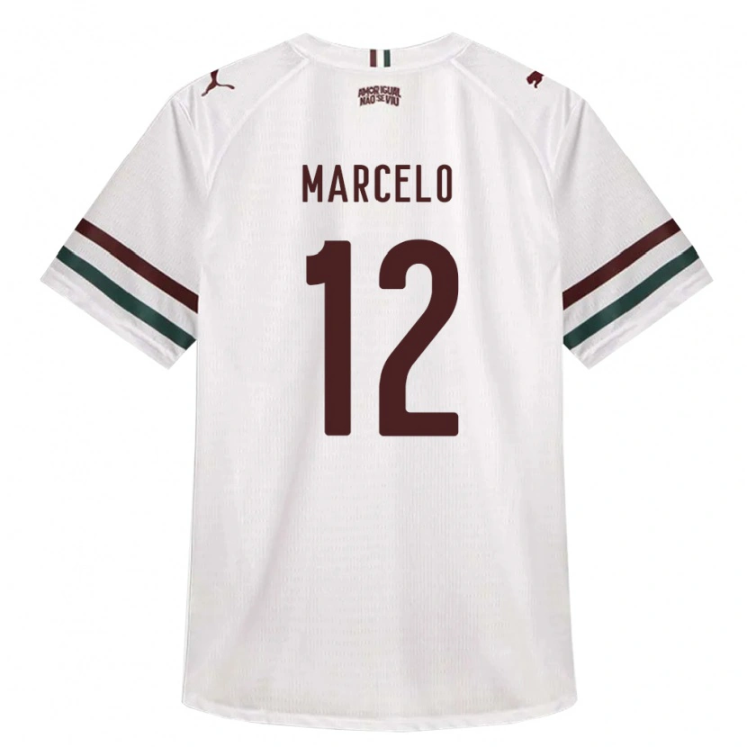 Danxen Kvinder Marcelo #12 Hvid Grøn Vinrød Udebane Spillertrøjer 2026/27 Trøje T-Shirt
