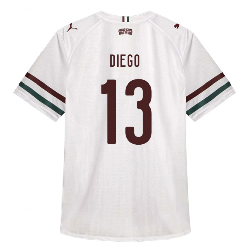 Danxen Kvinder Alysson Diego #13 Hvid Grøn Vinrød Udebane Spillertrøjer 2026/27 Trøje T-Shirt