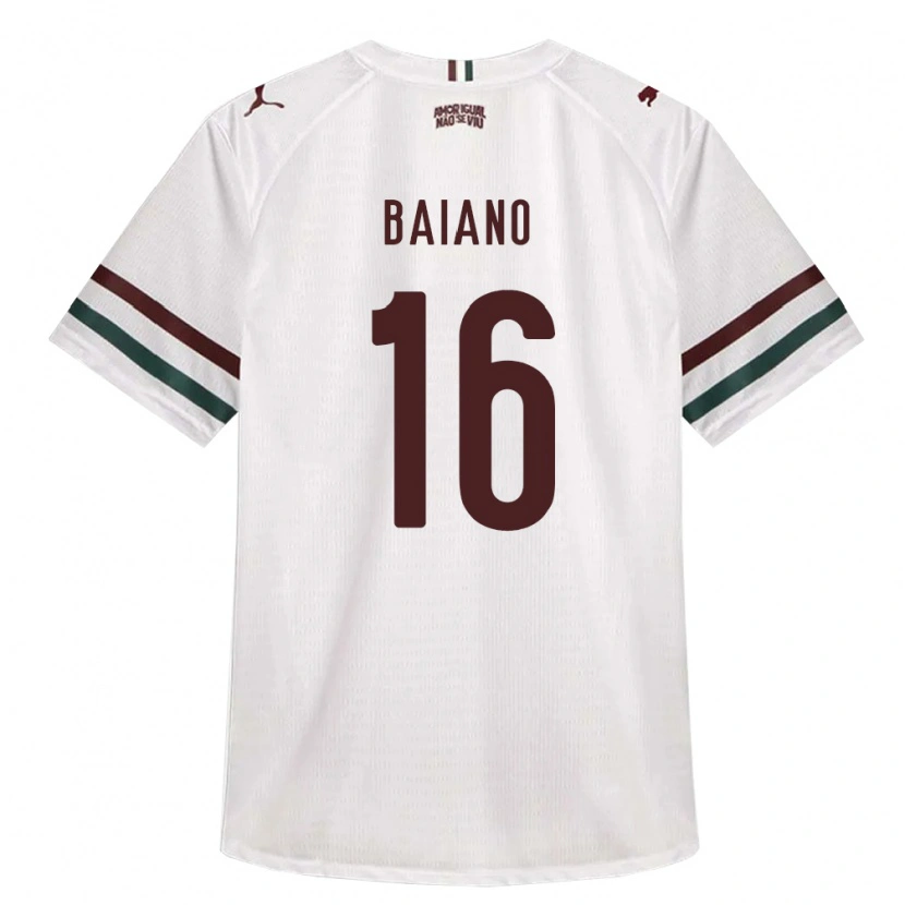 Danxen Kvinder Sérgio Baiano #16 Hvid Grøn Vinrød Udebane Spillertrøjer 2026/27 Trøje T-Shirt