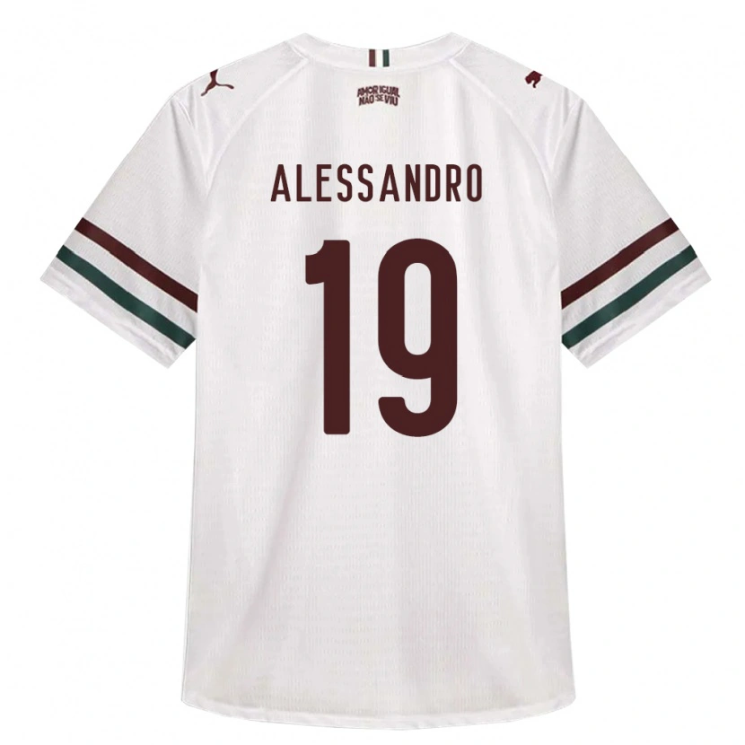 Danxen Kvinder Alessandro Chaves Da Silva #19 Hvid Grøn Vinrød Udebane Spillertrøjer 2026/27 Trøje T-Shirt