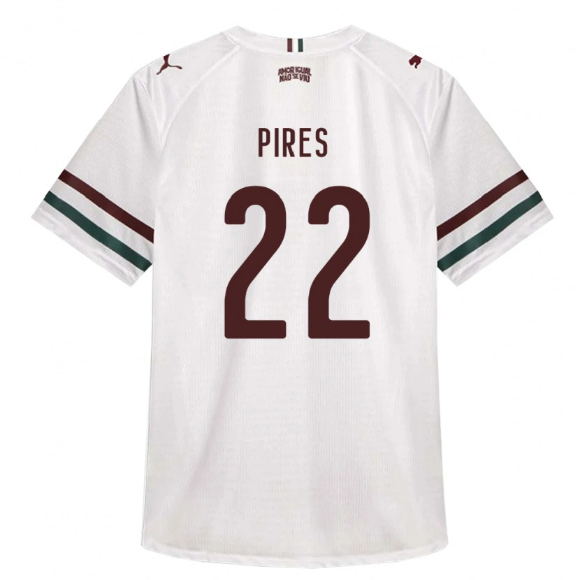 Danxen Kvinder Gabriel Pires #22 Hvid Grøn Vinrød Udebane Spillertrøjer 2026/27 Trøje T-Shirt