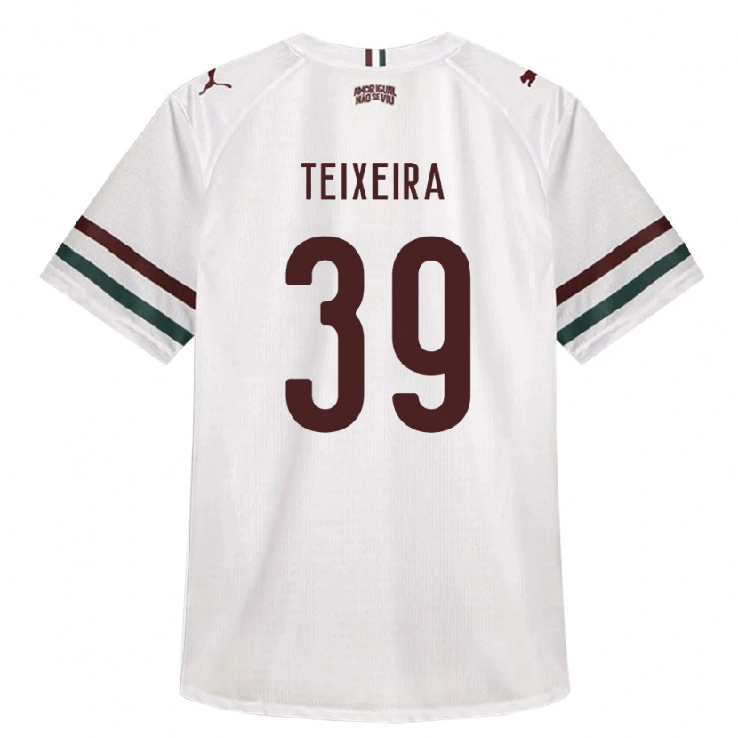 Danxen Kvinder Gabriel Teixeira #39 Hvid Grøn Vinrød Udebane Spillertrøjer 2026/27 Trøje T-Shirt