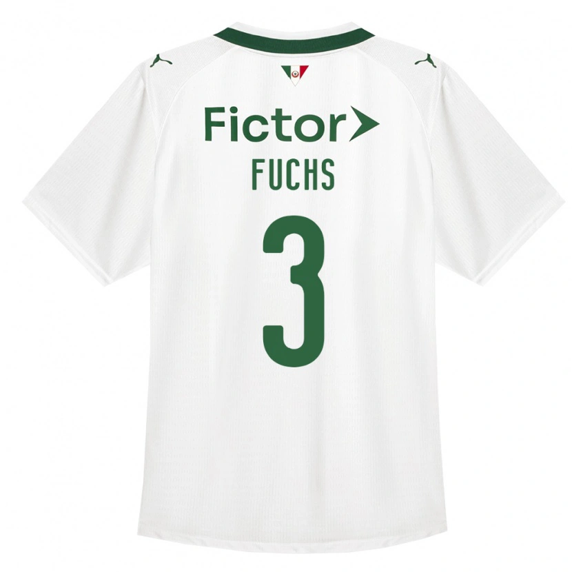 Danxen Kvinder Bruno Fuchs #3 Grøn Hvid Udebane Spillertrøjer 2026/27 Trøje T-Shirt