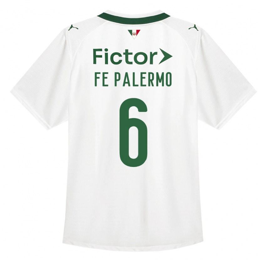 Danxen Kvinder Fe Palermo #6 Grøn Hvid Udebane Spillertrøjer 2026/27 Trøje T-Shirt