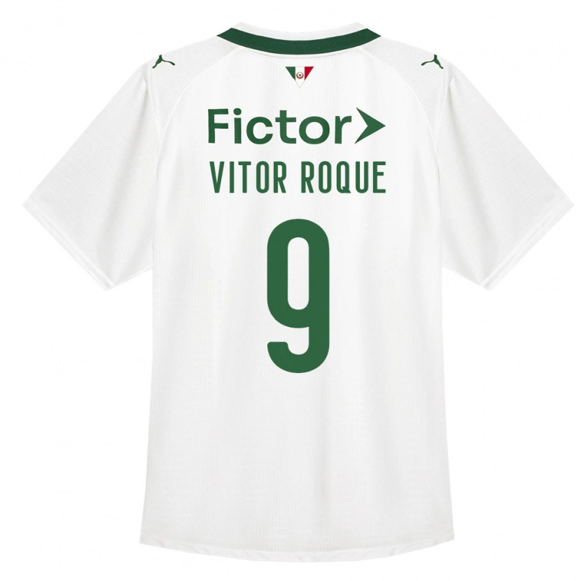 Danxen Kvinder Vitor Roque #9 Grøn Hvid Udebane Spillertrøjer 2026/27 Trøje T-Shirt