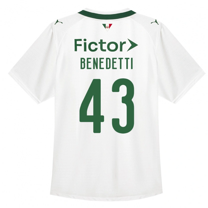 Danxen Kvinder Luis Benedetti #43 Grøn Hvid Udebane Spillertrøjer 2026/27 Trøje T-Shirt