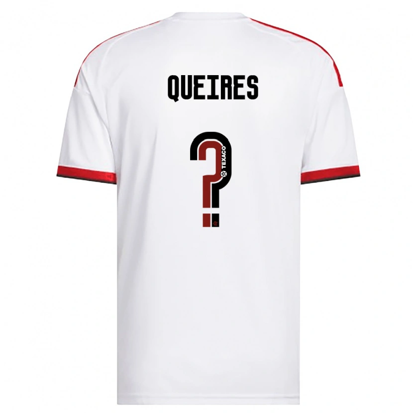 Danxen Kvinder Daniel Queires #0 Hvid Rød Sort Udebane Spillertrøjer 2026/27 Trøje T-Shirt