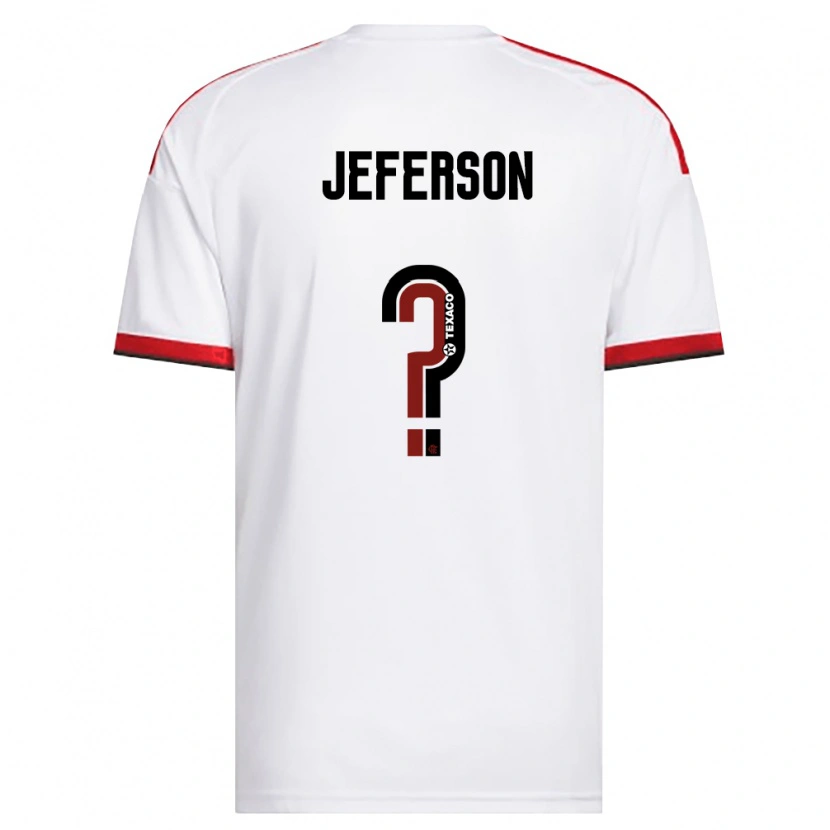 Danxen Kvinder Jeferson Pereira De Sousa #0 Hvid Rød Sort Udebane Spillertrøjer 2026/27 Trøje T-Shirt