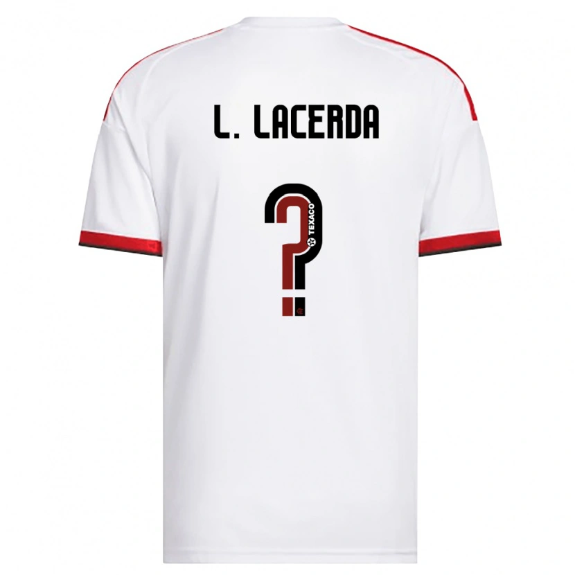 Danxen Kvinder Iago Lacerda #0 Hvid Rød Sort Udebane Spillertrøjer 2026/27 Trøje T-Shirt