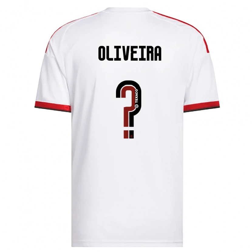 Danxen Kvinder Lucas Oliveira #0 Hvid Rød Sort Udebane Spillertrøjer 2026/27 Trøje T-Shirt