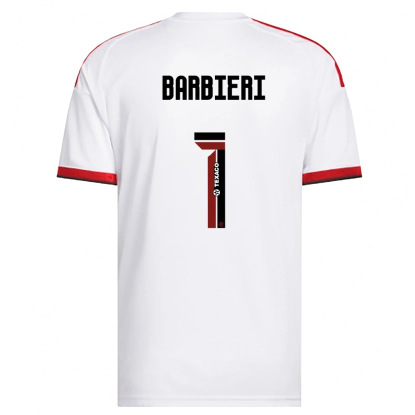 Danxen Kvinder Gabi Barbieri #1 Hvid Rød Sort Udebane Spillertrøjer 2026/27 Trøje T-Shirt