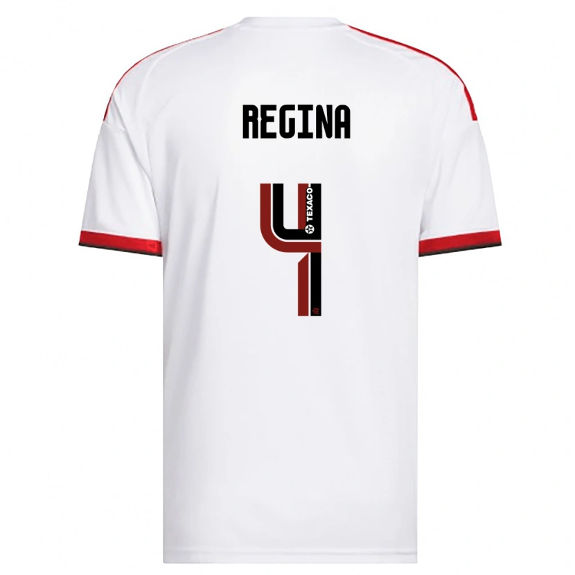Danxen Kvinder Thaís Regina #4 Hvid Rød Sort Udebane Spillertrøjer 2026/27 Trøje T-Shirt
