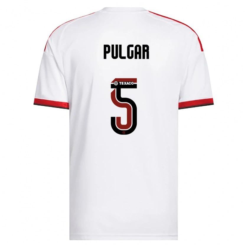 Danxen Kvinder Erick Pulgar #5 Hvid Rød Sort Udebane Spillertrøjer 2026/27 Trøje T-Shirt