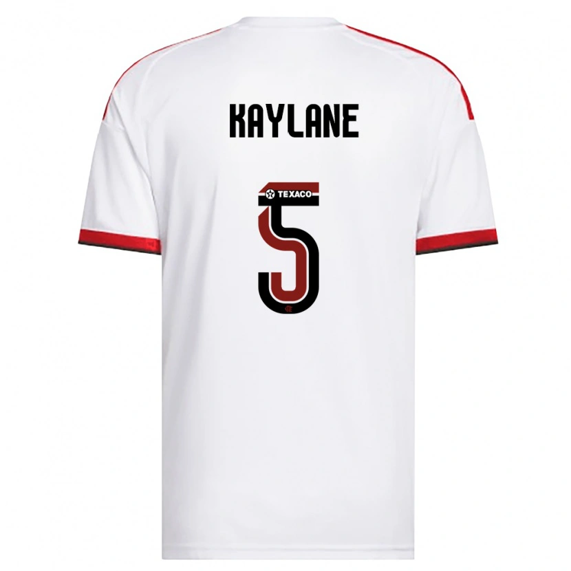 Danxen Kvinder Kaylane #5 Hvid Rød Sort Udebane Spillertrøjer 2026/27 Trøje T-Shirt