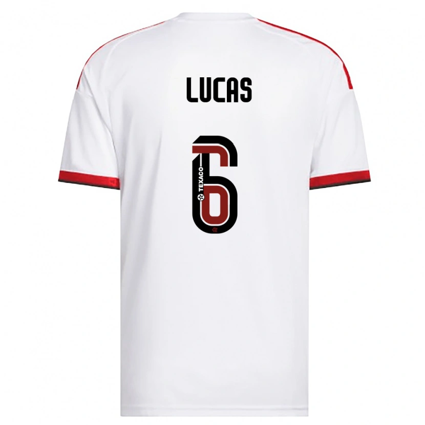 Danxen Kvinder Ayrton Lucas #6 Hvid Rød Sort Udebane Spillertrøjer 2026/27 Trøje T-Shirt