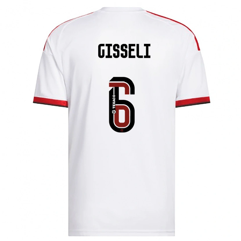 Danxen Kvinder Gisseli #6 Hvid Rød Sort Udebane Spillertrøjer 2026/27 Trøje T-Shirt