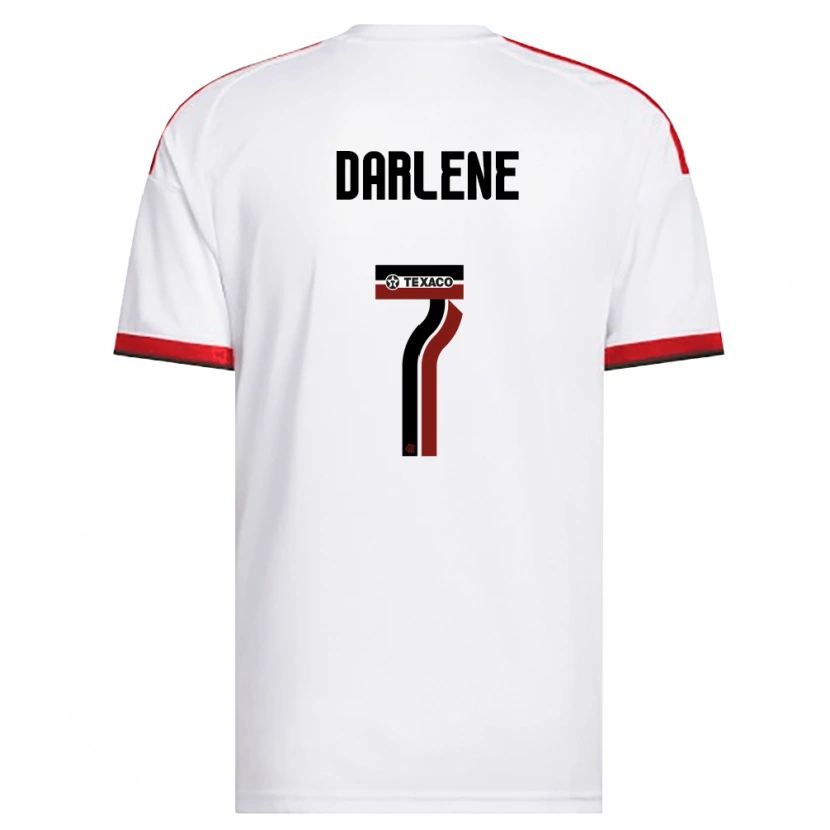 Danxen Kvinder Darlene #7 Hvid Rød Sort Udebane Spillertrøjer 2026/27 Trøje T-Shirt