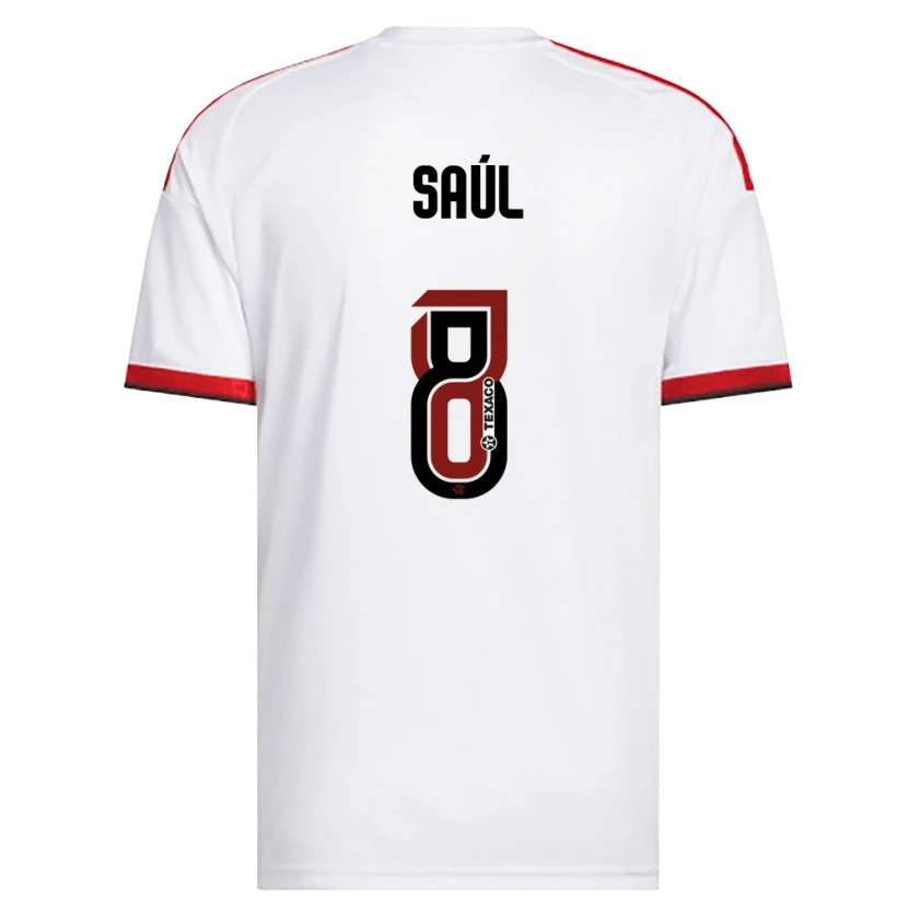 Danxen Kvinder Saúl Ñíguez #8 Hvid Rød Sort Udebane Spillertrøjer 2026/27 Trøje T-Shirt