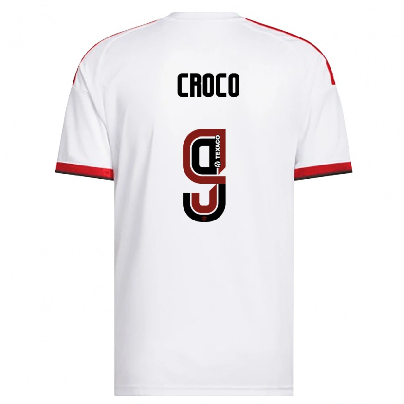 Danxen Kvinder Gabi Croco #9 Hvid Rød Sort Udebane Spillertrøjer 2026/27 Trøje T-Shirt
