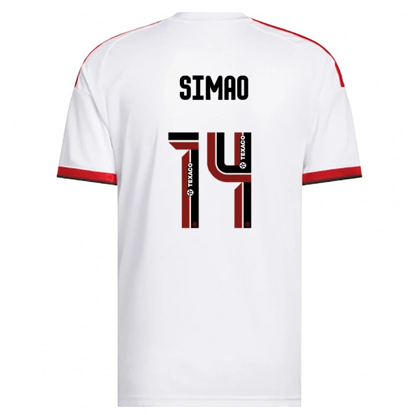 Danxen Kvinder Samhia Simao #14 Hvid Rød Sort Udebane Spillertrøjer 2026/27 Trøje T-Shirt
