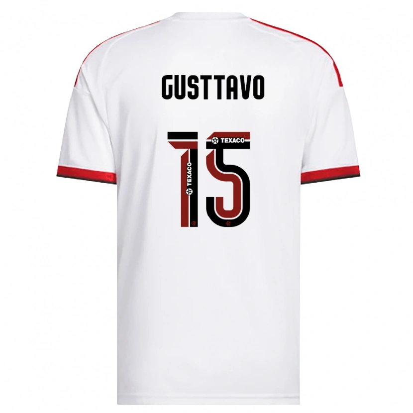 Danxen Kvinder Gusttavo Sousa #15 Hvid Rød Sort Udebane Spillertrøjer 2026/27 Trøje T-Shirt
