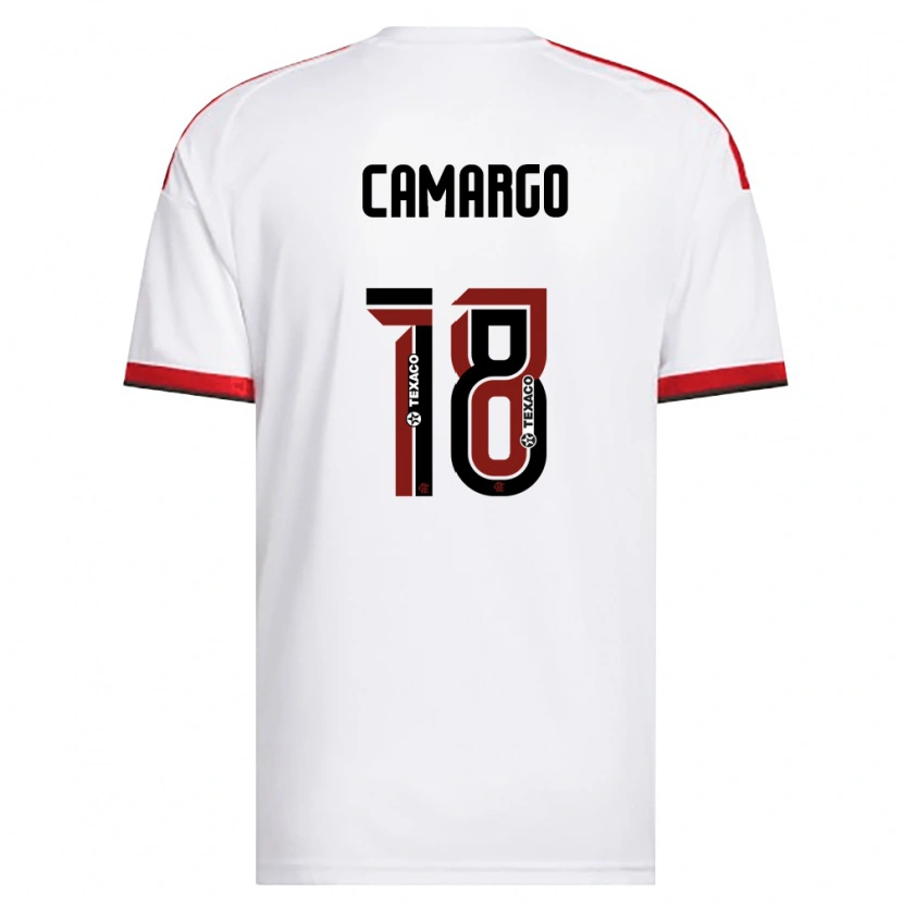 Danxen Kvinder João Camargo #18 Hvid Rød Sort Udebane Spillertrøjer 2026/27 Trøje T-Shirt