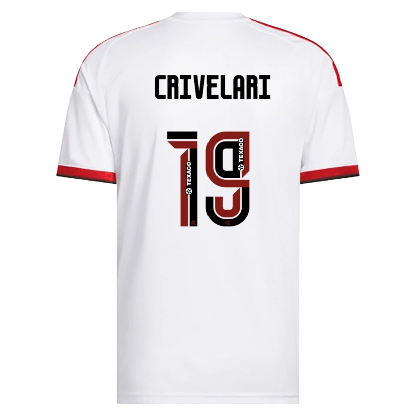 Danxen Kvinder Crivelari #19 Hvid Rød Sort Udebane Spillertrøjer 2026/27 Trøje T-Shirt