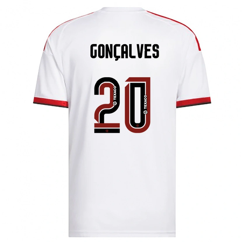 Danxen Kvinder Matheus Gonçalves #20 Hvid Rød Sort Udebane Spillertrøjer 2026/27 Trøje T-Shirt