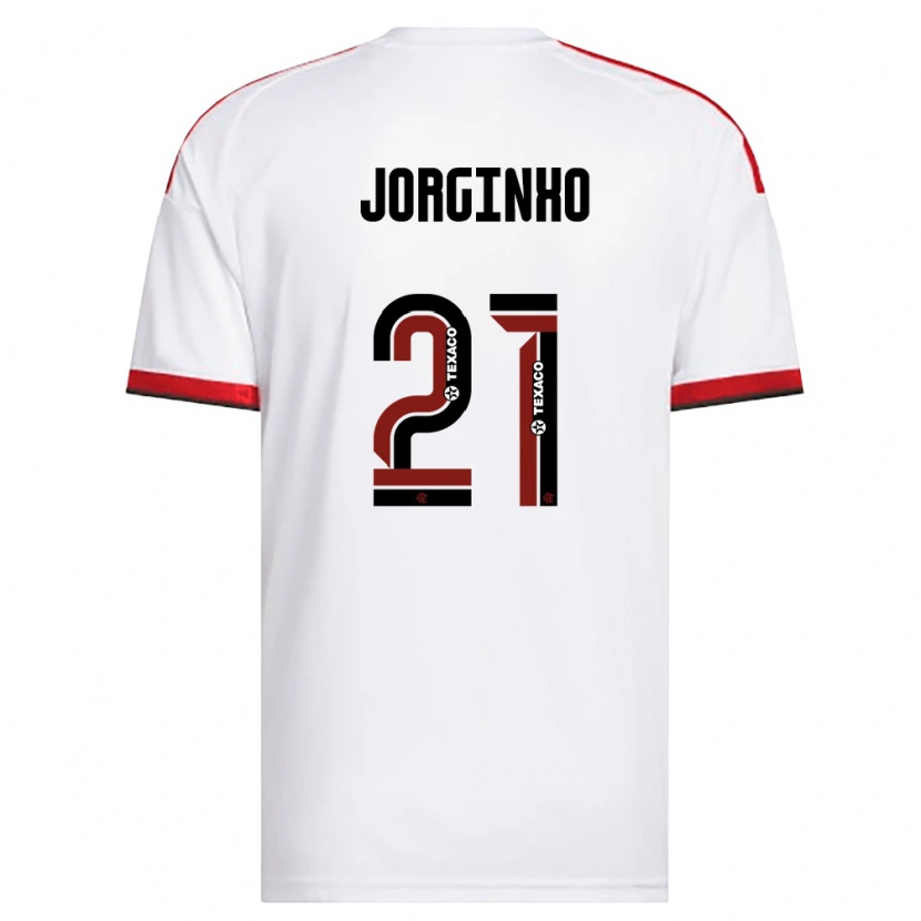 Danxen Kvinder Jorginho #21 Hvid Rød Sort Udebane Spillertrøjer 2026/27 Trøje T-Shirt
