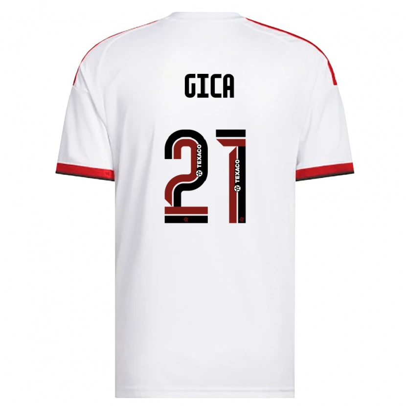 Danxen Kvinder Gica #21 Hvid Rød Sort Udebane Spillertrøjer 2026/27 Trøje T-Shirt