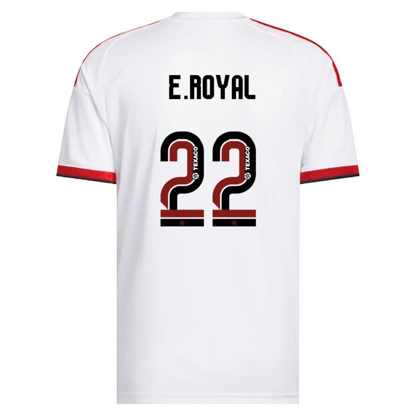 Danxen Kvinder Emerson Royal #22 Hvid Rød Sort Udebane Spillertrøjer 2026/27 Trøje T-Shirt