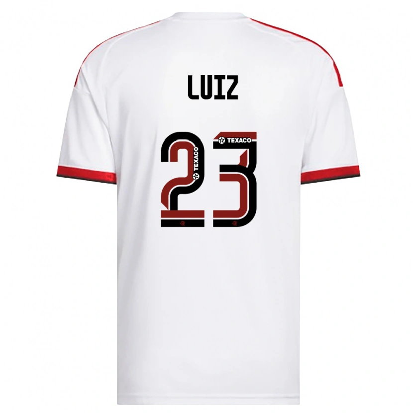 Danxen Kvinder David Luiz #23 Hvid Rød Sort Udebane Spillertrøjer 2026/27 Trøje T-Shirt