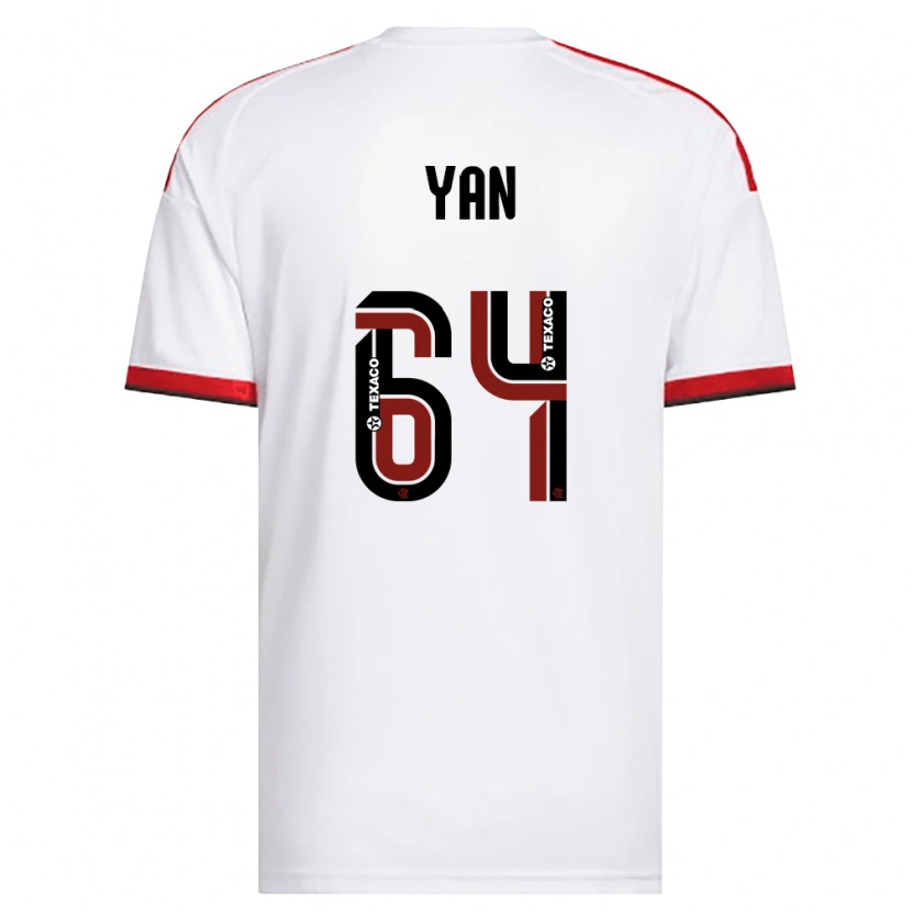 Danxen Kvinder Wallace Yan #64 Hvid Rød Sort Udebane Spillertrøjer 2026/27 Trøje T-Shirt