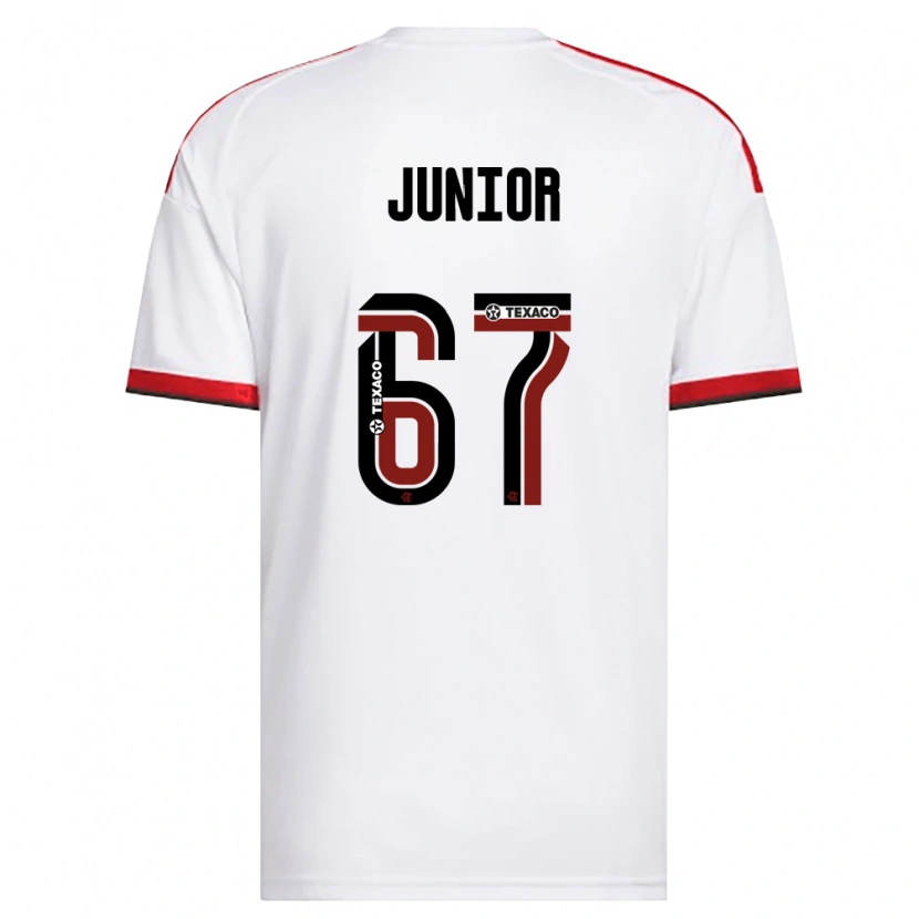Danxen Kvinder Kaio Junior #67 Hvid Rød Sort Udebane Spillertrøjer 2026/27 Trøje T-Shirt
