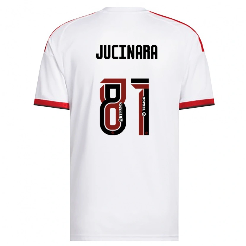 Danxen Kvinder Jucinara #81 Hvid Rød Sort Udebane Spillertrøjer 2026/27 Trøje T-Shirt