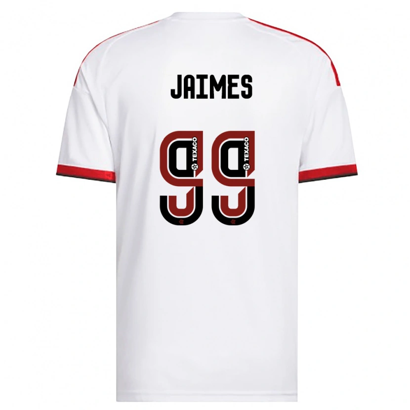 Danxen Kvinder Sole Jaimes #99 Hvid Rød Sort Udebane Spillertrøjer 2026/27 Trøje T-Shirt