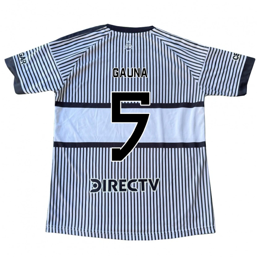 Danxen Kvinder Santiago Gauna #5 Hvid Sort Gul Udebane Spillertrøjer 2026/27 Trøje T-Shirt