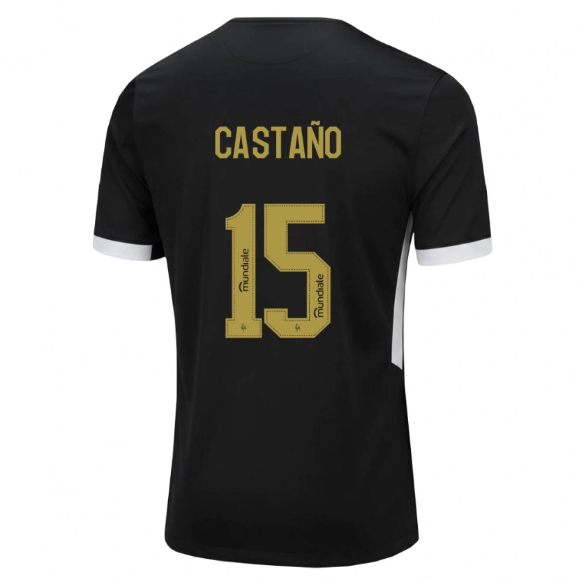 Danxen Kvinder Kevin Castaño #15 Sort Hvid Gul Hjemmebane Spillertrøjer 2026/27 Trøje T-Shirt