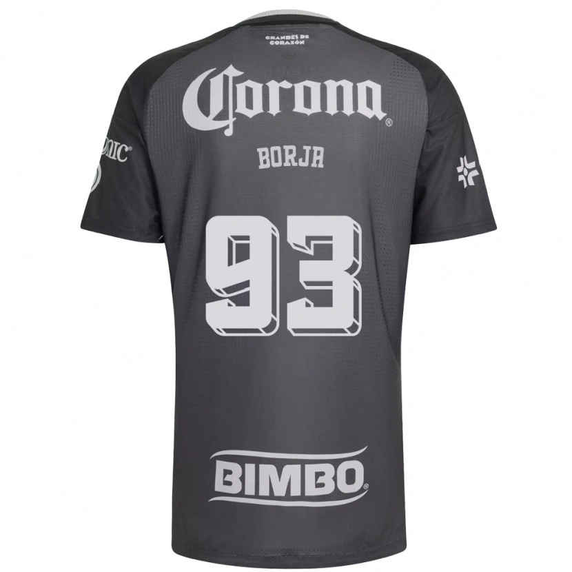Danxen Kvinder Miguel Borja #93 Grå Hvid Sort Udebane Spillertrøjer 2026/27 Trøje T-Shirt