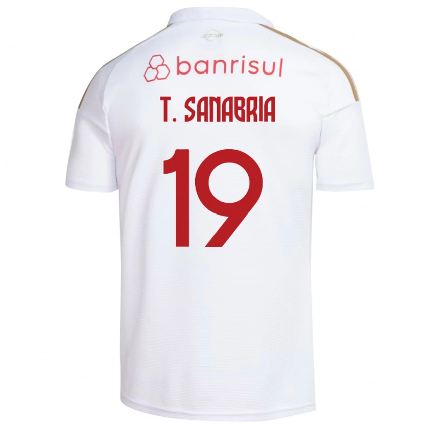 Danxen Kvinder Antonio Sanabria #19 Hvid Rød Udebane Spillertrøjer 2026/27 Trøje T-Shirt