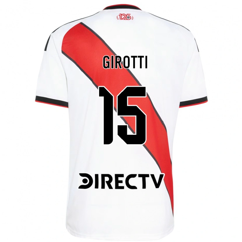 Danxen Børn Federico Girotti #15 Rød Hvid Sort Hjemmebane Spillertrøjer 2026/27 Trøje T-Shirt