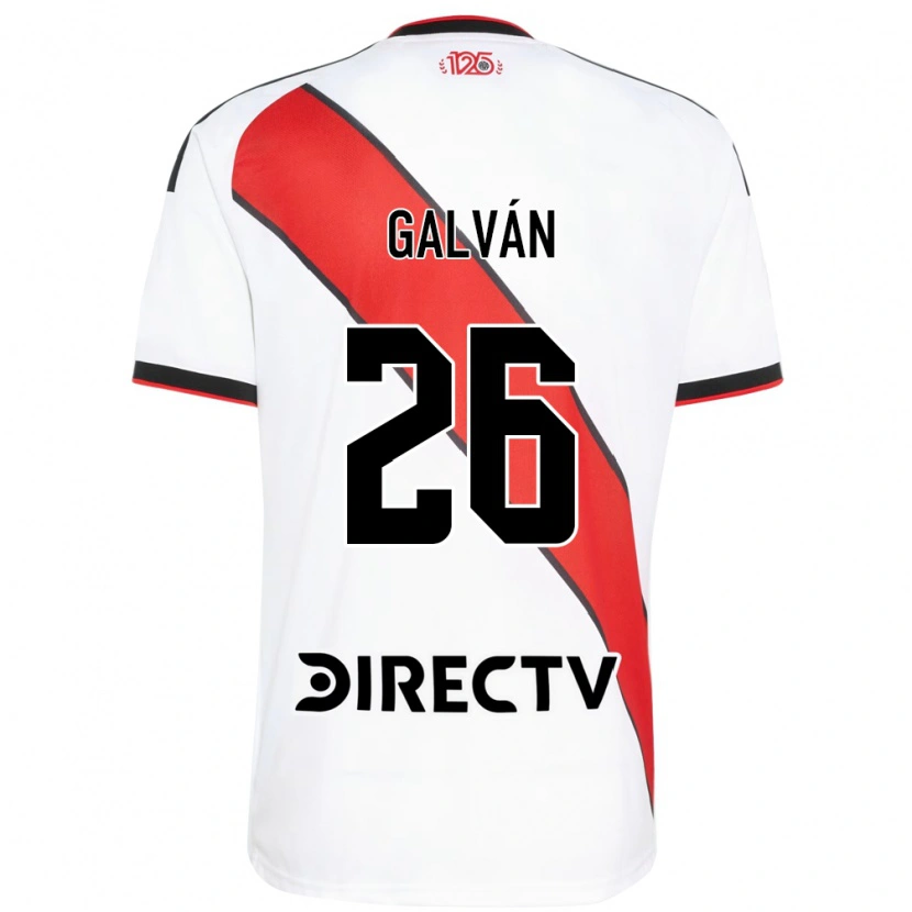 Danxen Børn Tomás Galván #26 Rød Hvid Sort Hjemmebane Spillertrøjer 2026/27 Trøje T-Shirt