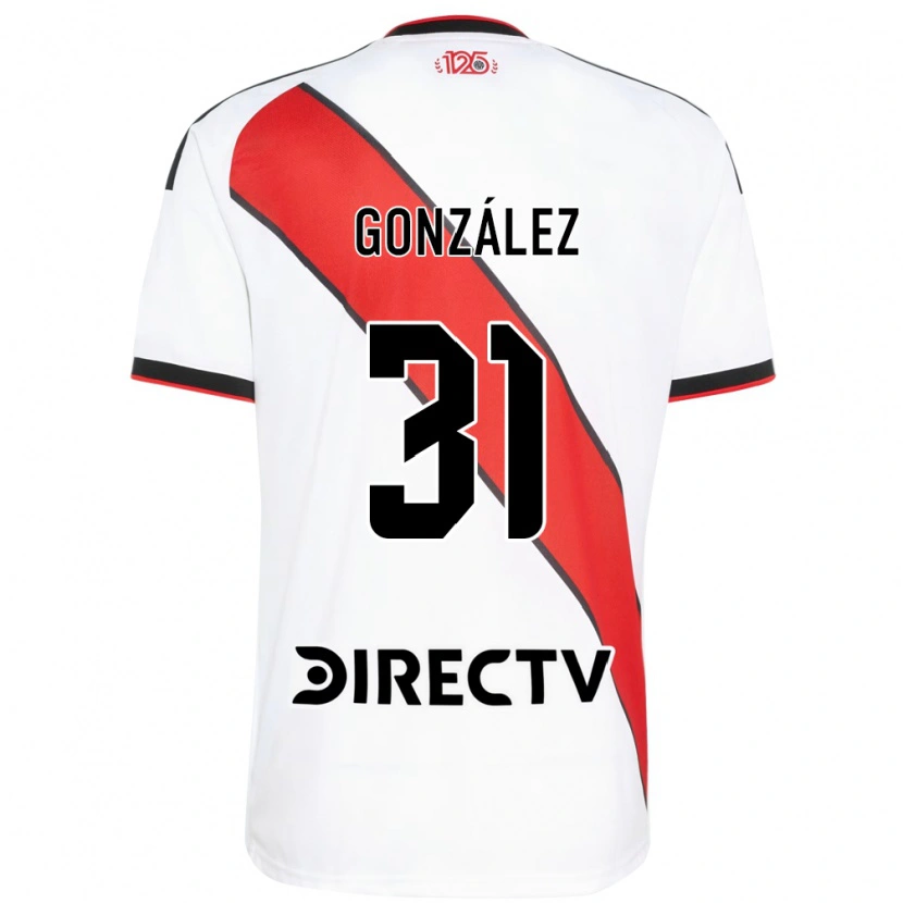 Danxen Børn Facundo González #31 Rød Hvid Sort Hjemmebane Spillertrøjer 2026/27 Trøje T-Shirt