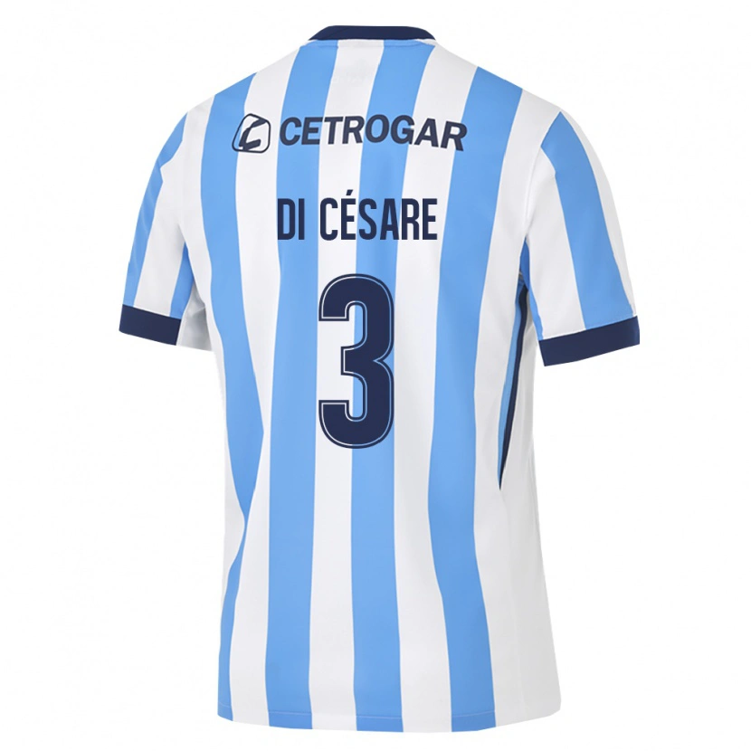 Danxen Børn Marco Di Césare #3 Lyseblå Hvid Sort Hjemmebane Spillertrøjer 2026/27 Trøje T-Shirt