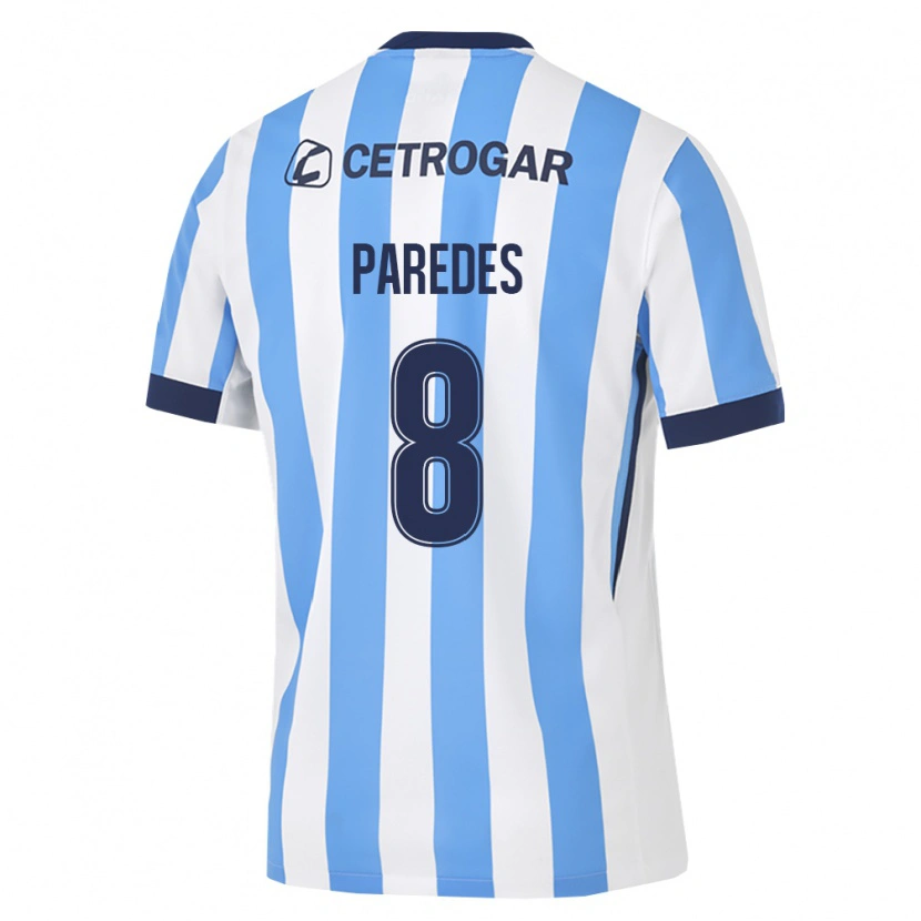 Danxen Børn Máximo Paredes #8 Lyseblå Hvid Sort Hjemmebane Spillertrøjer 2026/27 Trøje T-Shirt