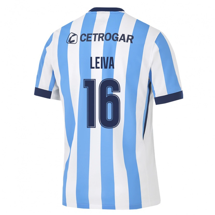 Danxen Børn Gonzalo Leiva #16 Lyseblå Hvid Sort Hjemmebane Spillertrøjer 2026/27 Trøje T-Shirt