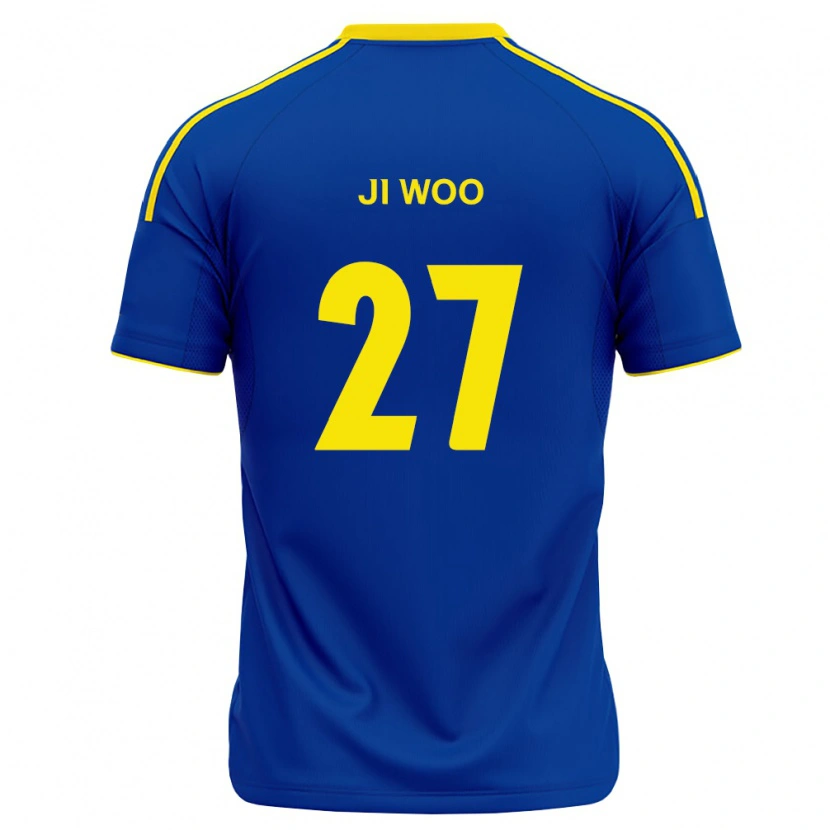 Danxen Børn Ji-Woo Lee #27 Kongelig Blå Gul Hjemmebane Spillertrøjer 2026/27 Trøje T-Shirt
