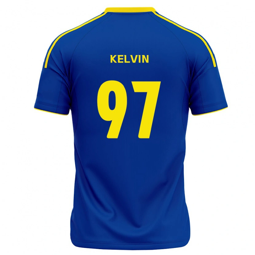 Danxen Børn Kelvin #97 Kongelig Blå Gul Hjemmebane Spillertrøjer 2026/27 Trøje T-Shirt